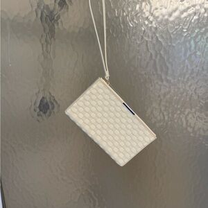 Rothy's White Woven Clutch with Wristlet